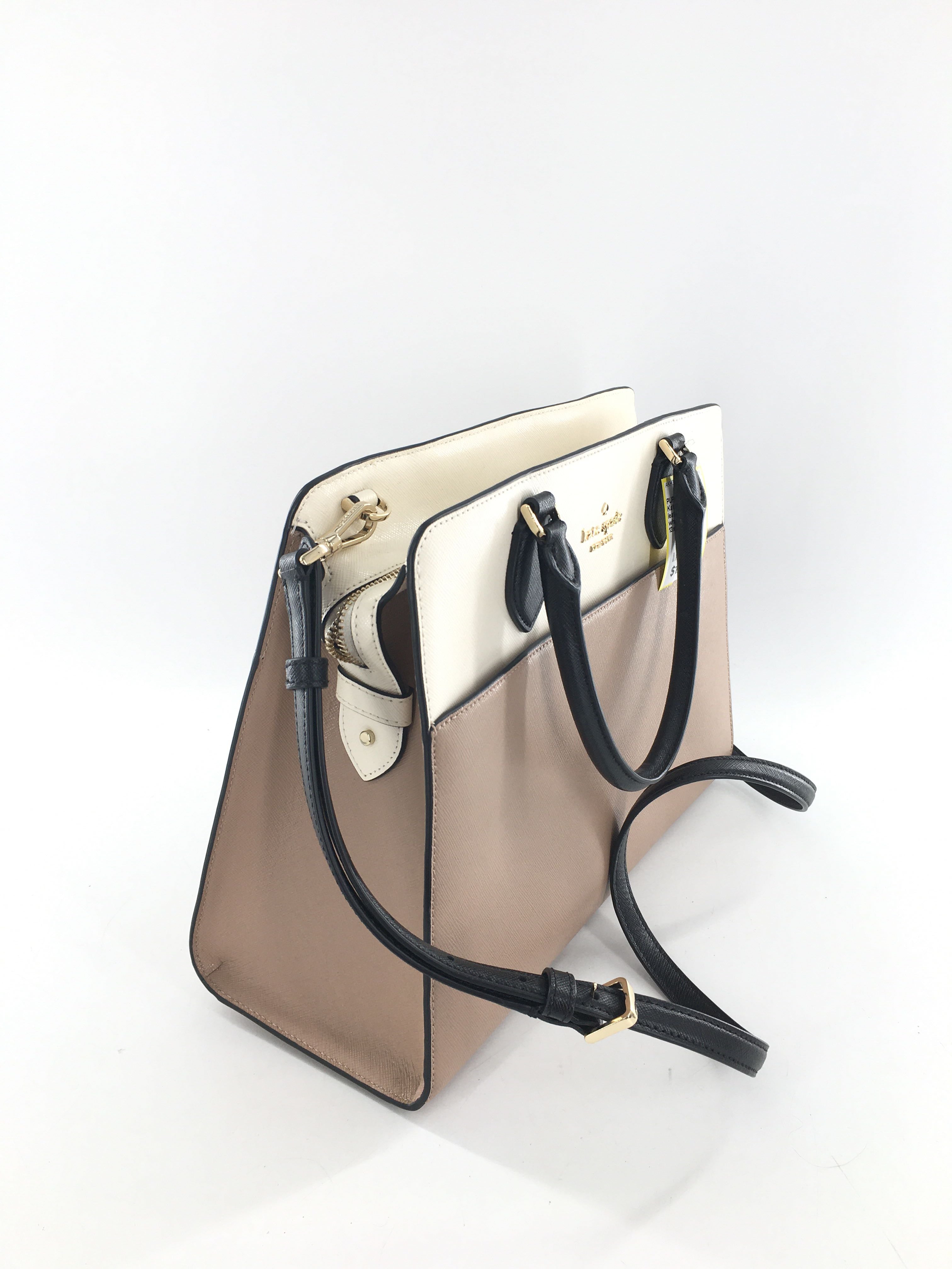 leather colorblock satchel