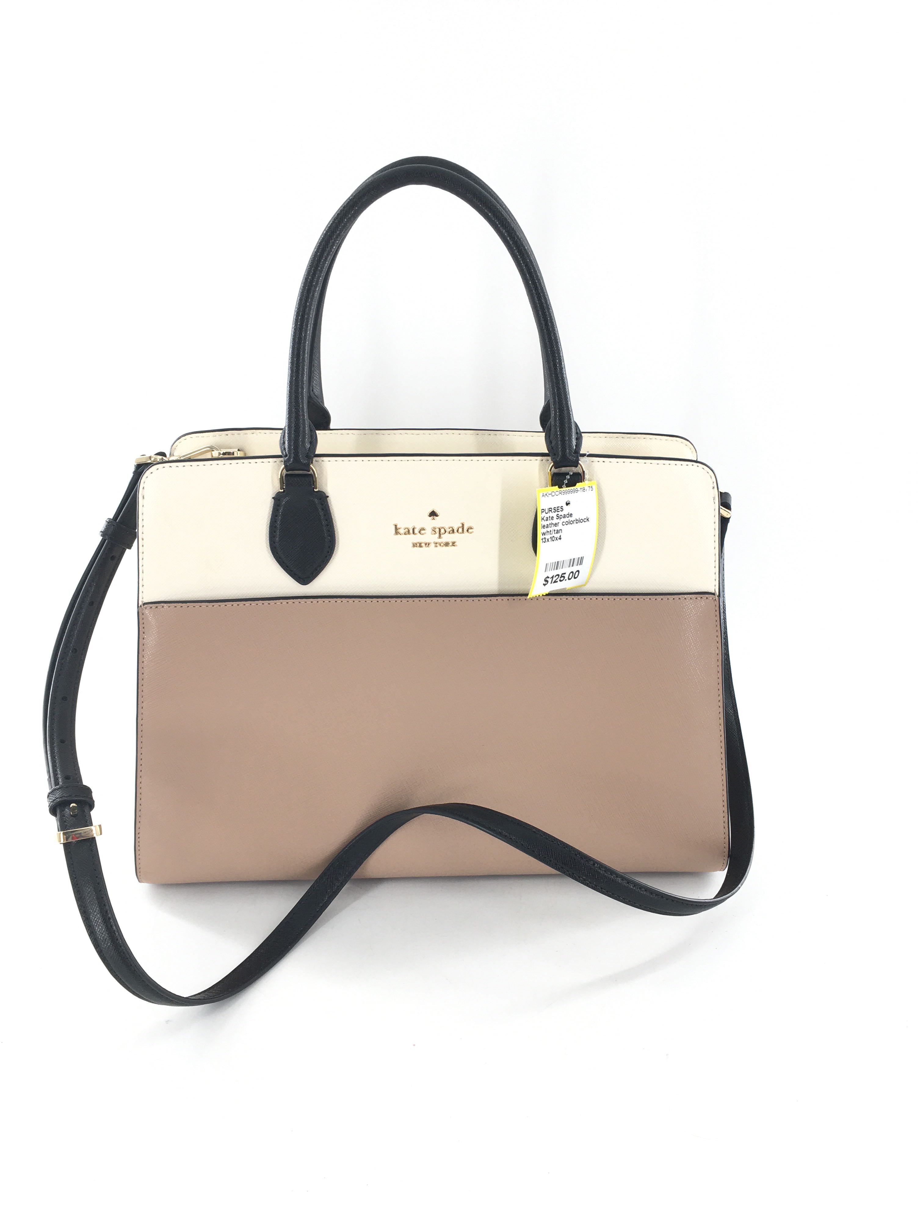 leather colorblock satchel