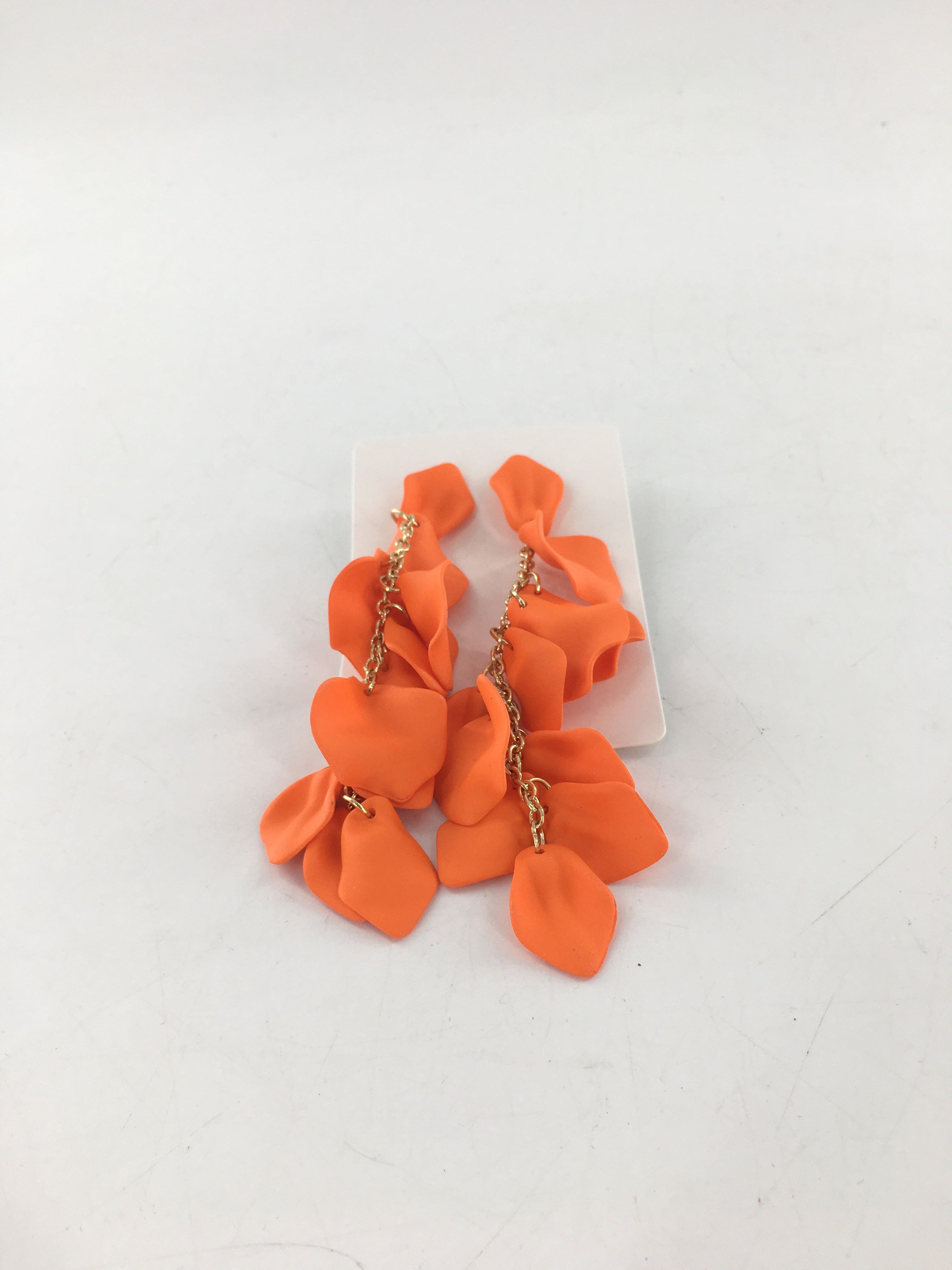 orange dangle earrings