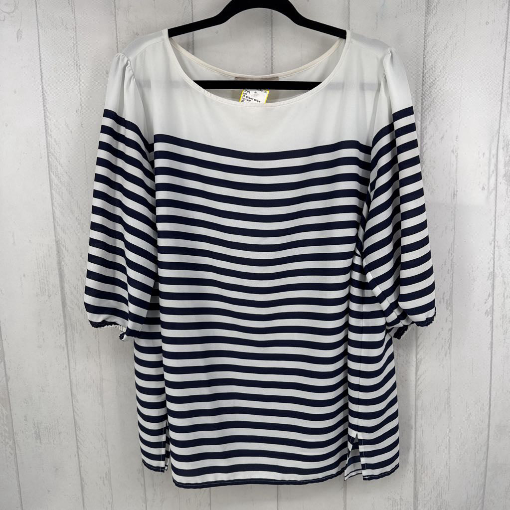 20 striped elbow slv top