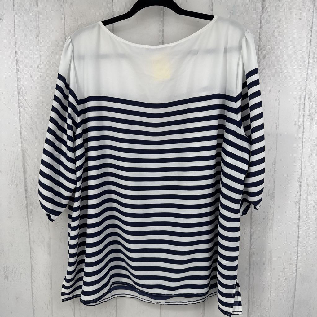 20 striped elbow slv top