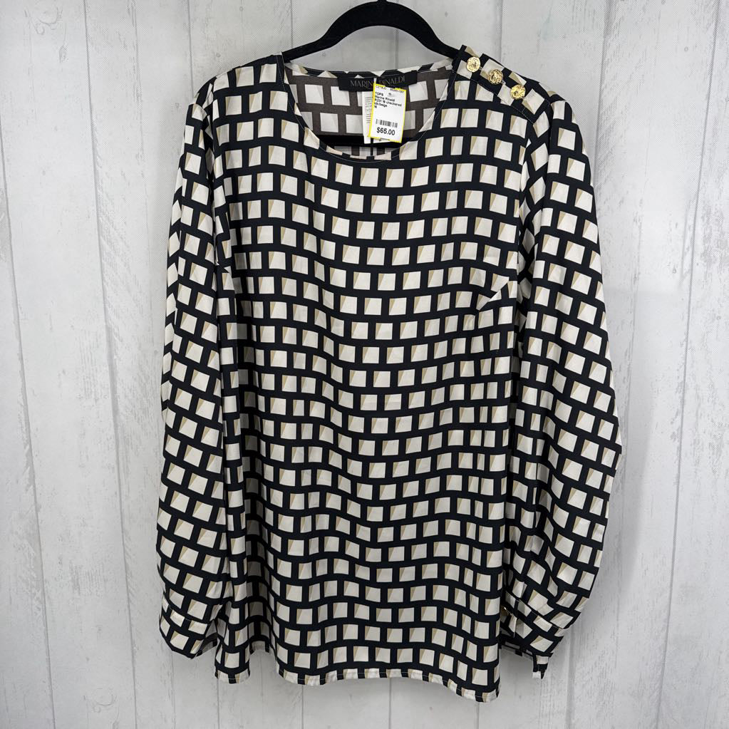 R231 16 checkered l/s top