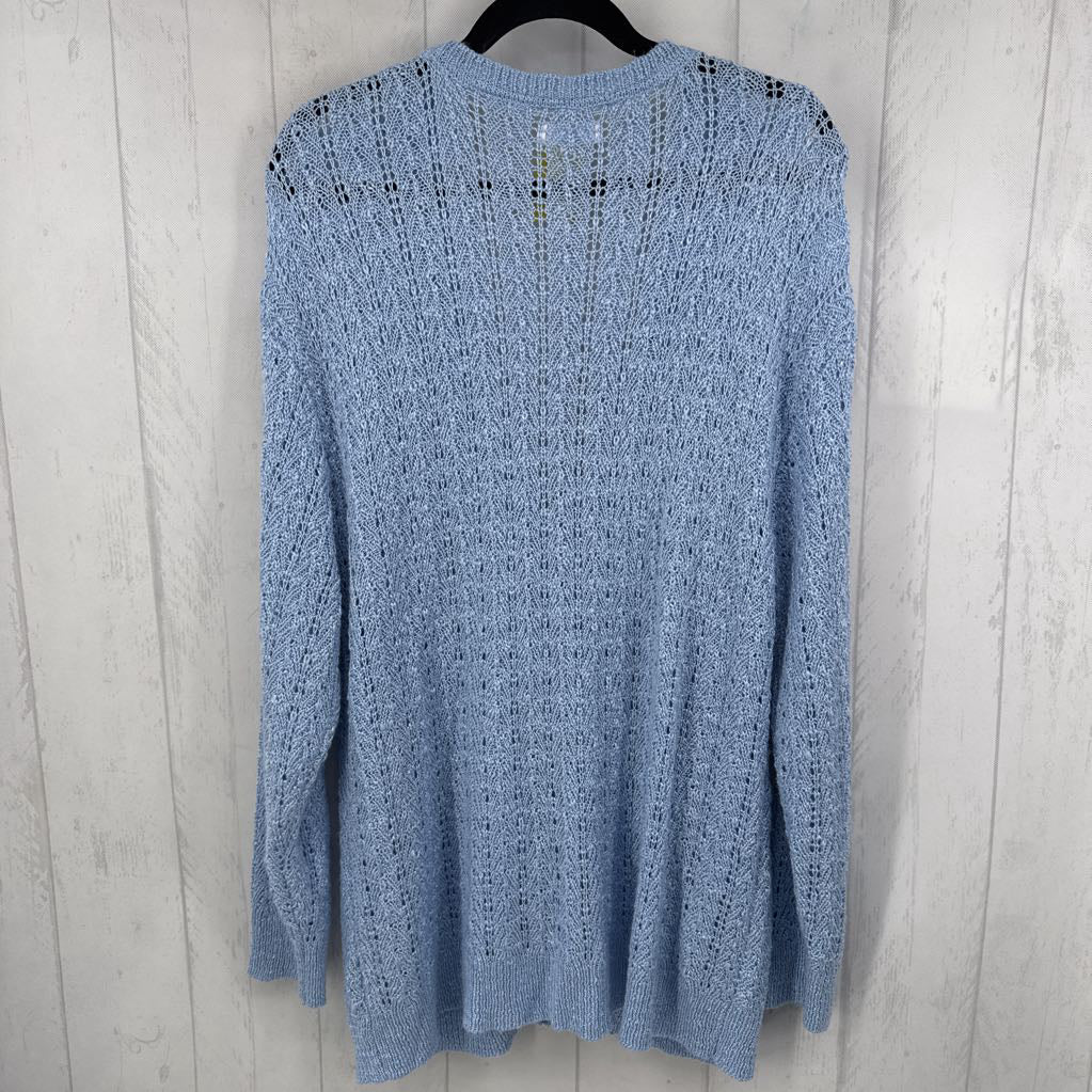 XL crochet button front cardi