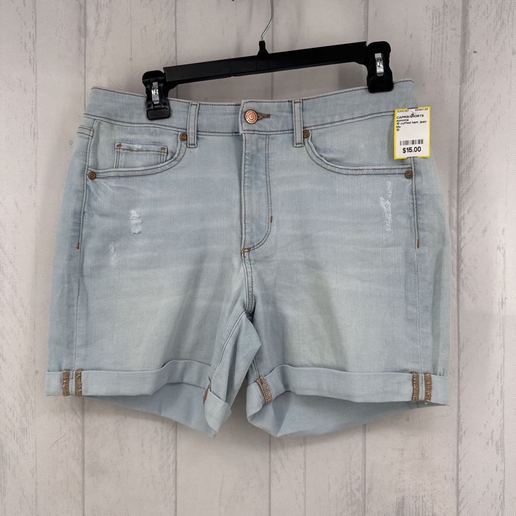 10 cuffed hem jean shorts