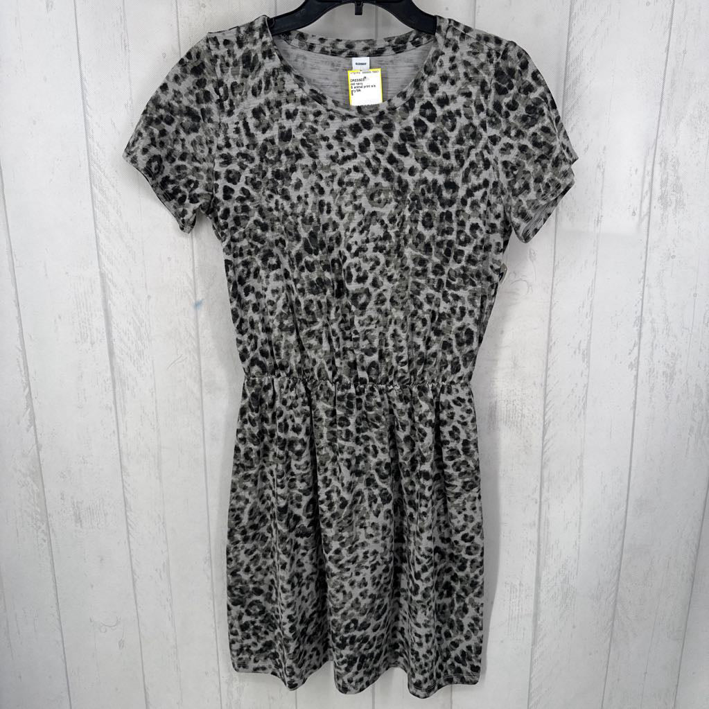 S animal print s/s dress