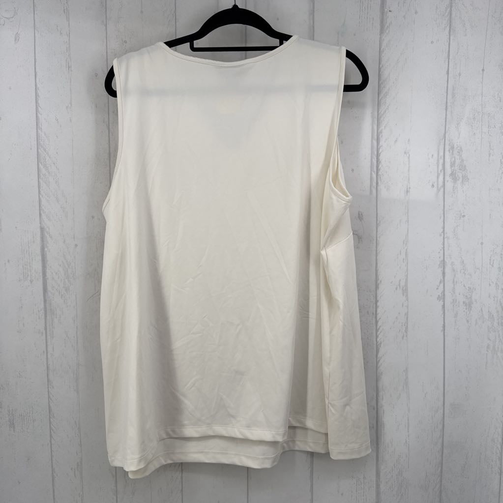 2X lace trim cami