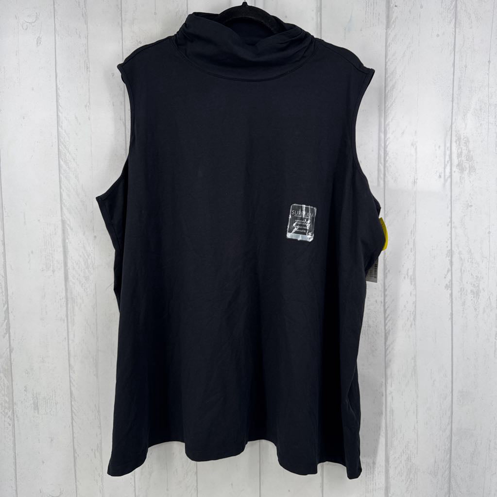 3X mock neck tank
