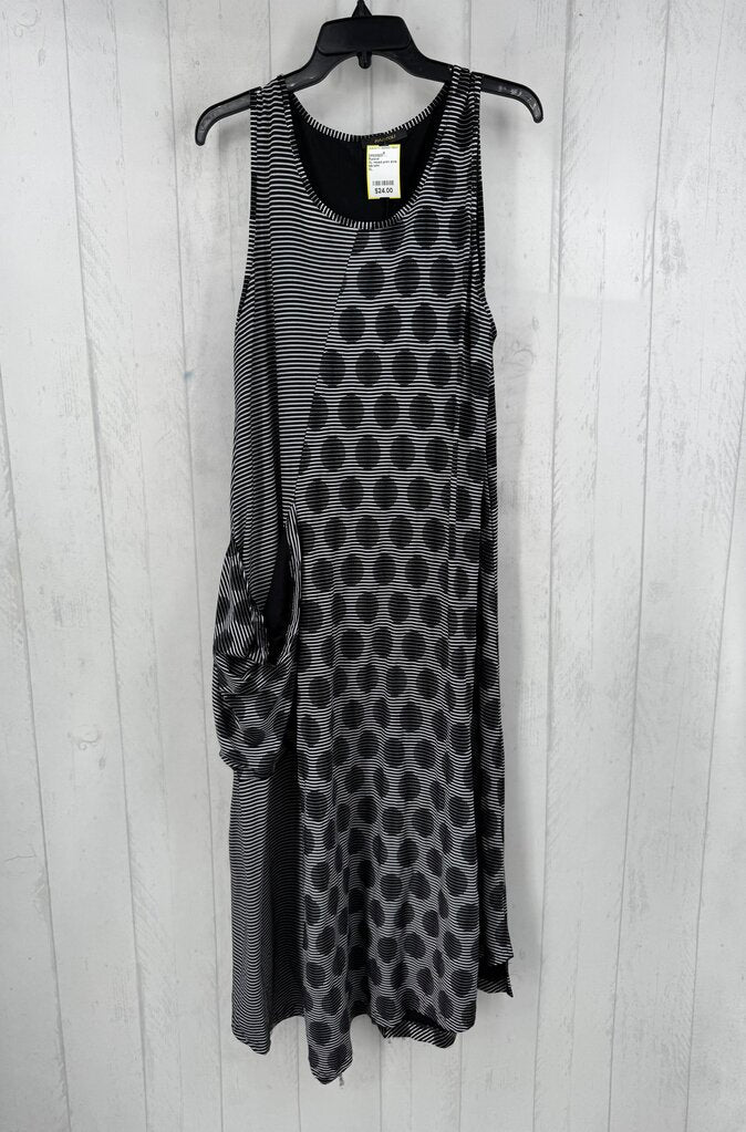 XL mixed print slvls maxi dress