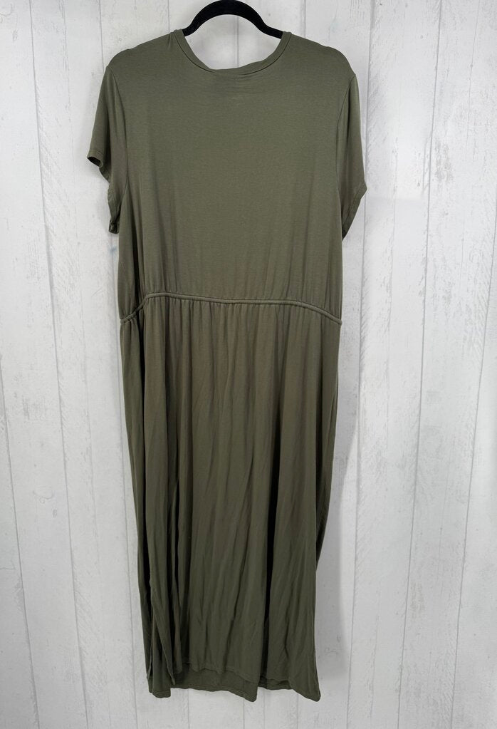 1X drawstring waist s/s t-shirt dress