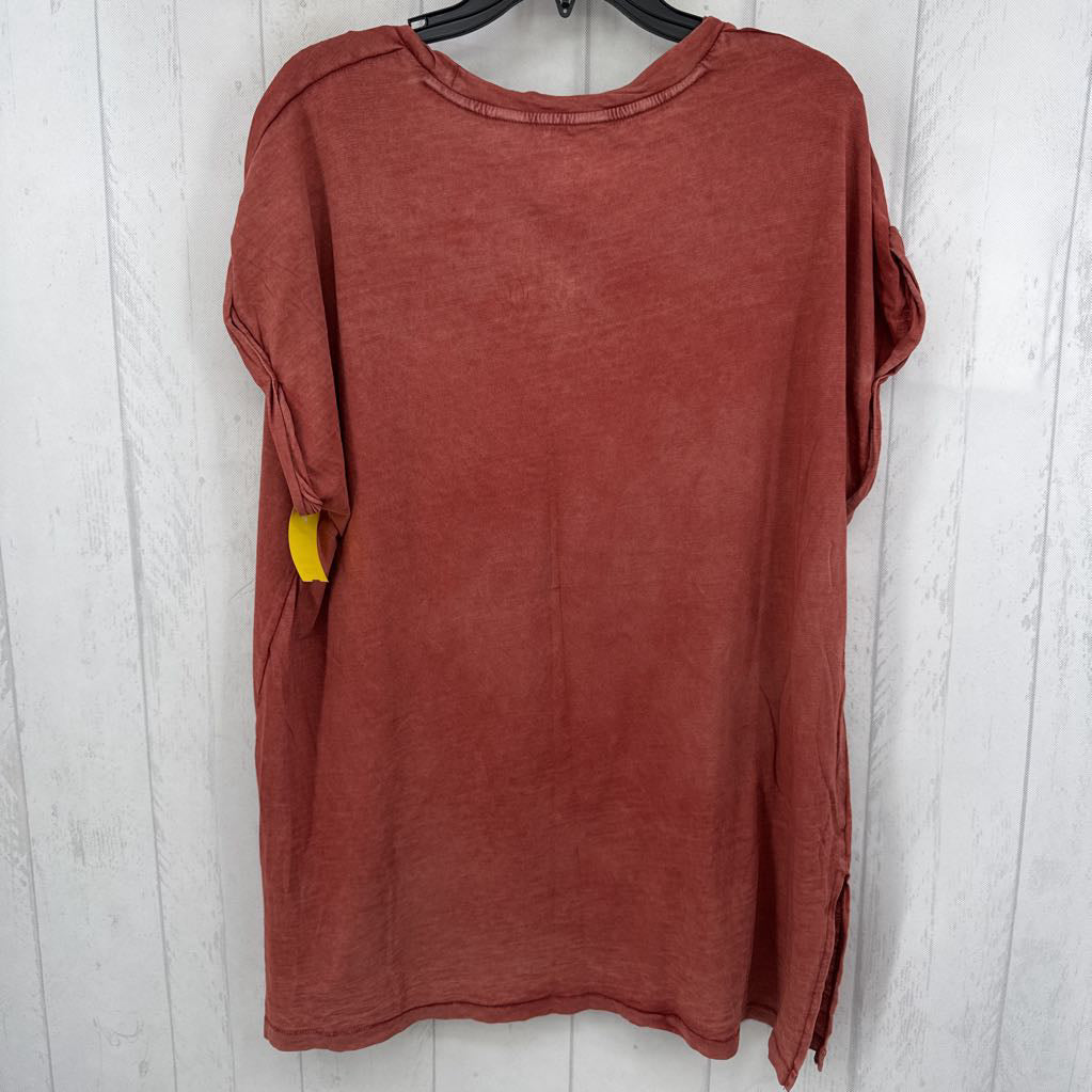 L scoop neck cap slv tee