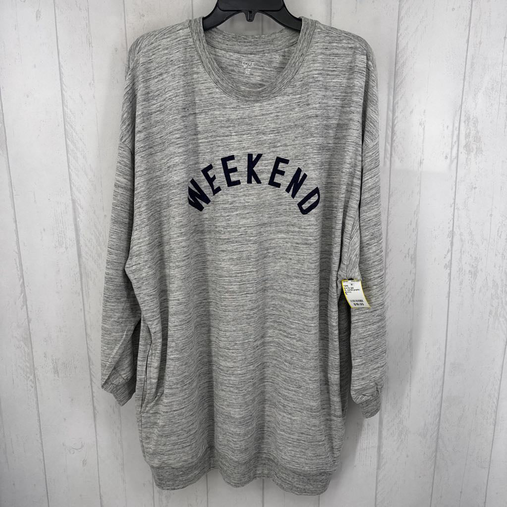 XL marled graphic l/s pullover