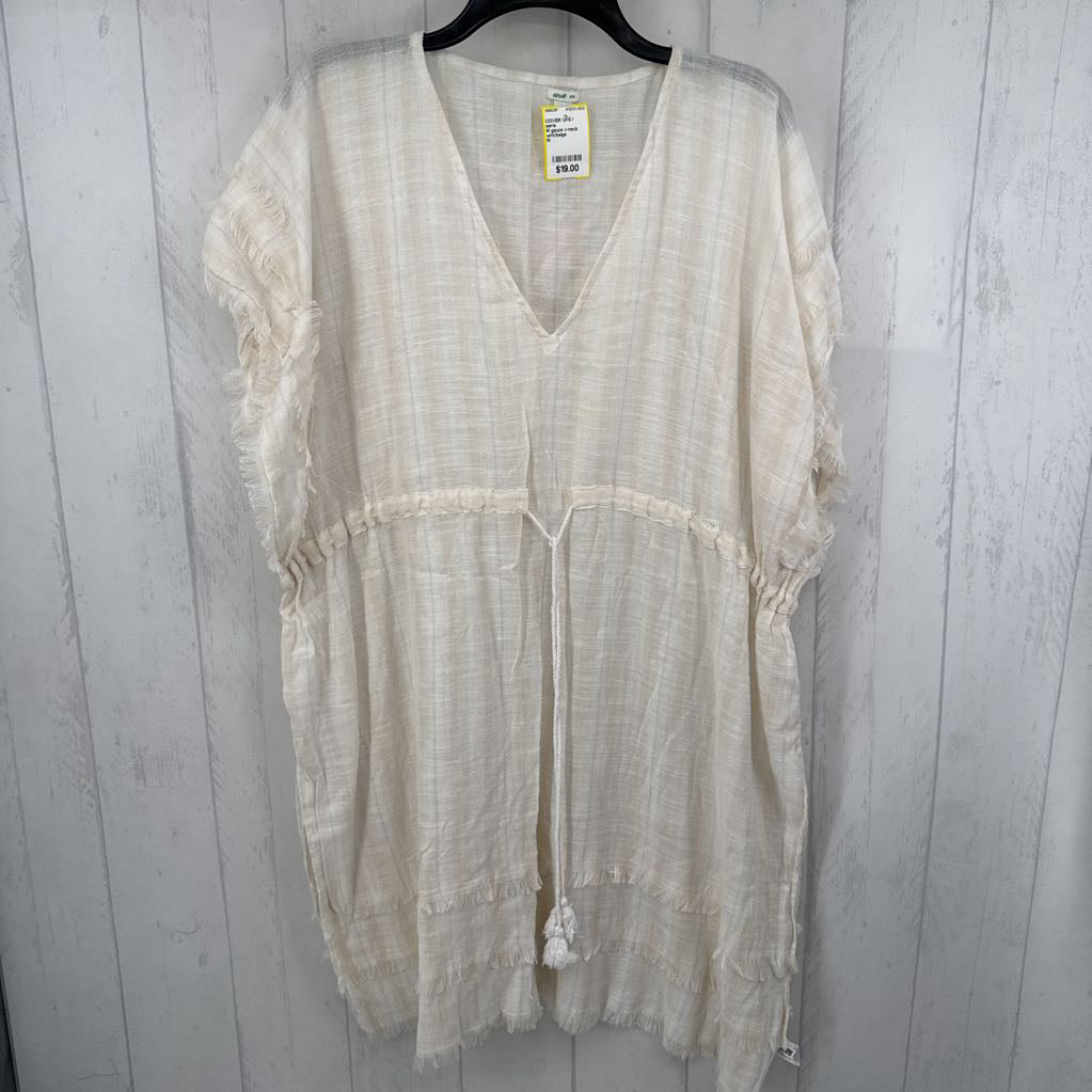M gauze v-neck cover up