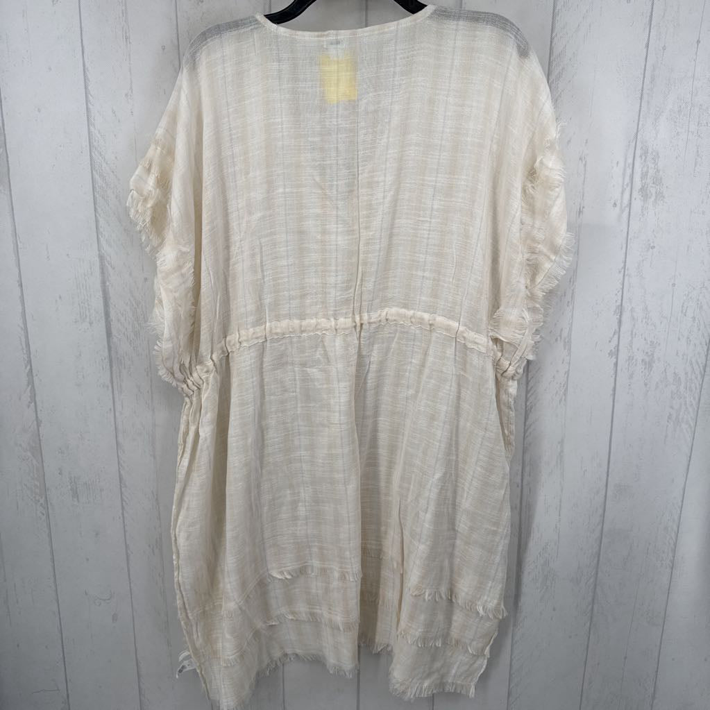 M gauze v-neck cover up