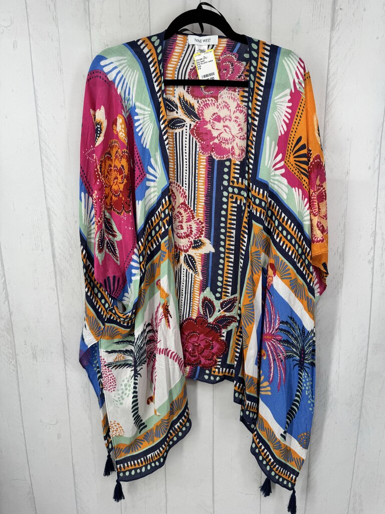 O/S flo print ruana