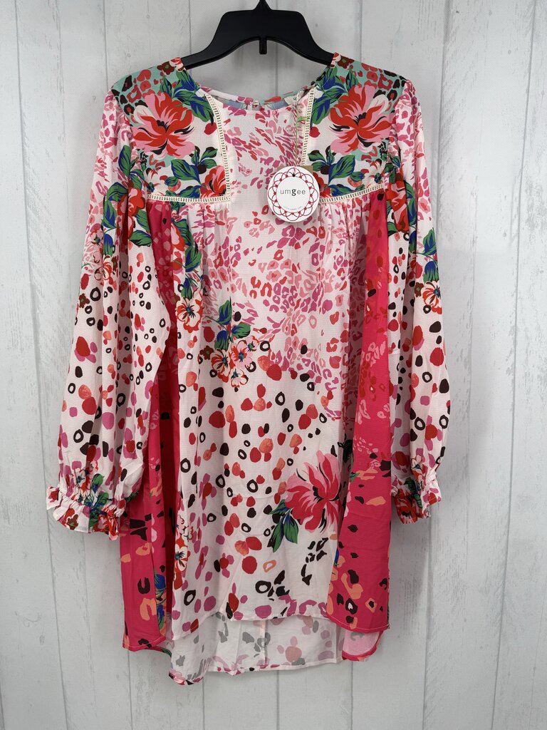 R68 L flo print l/s dress