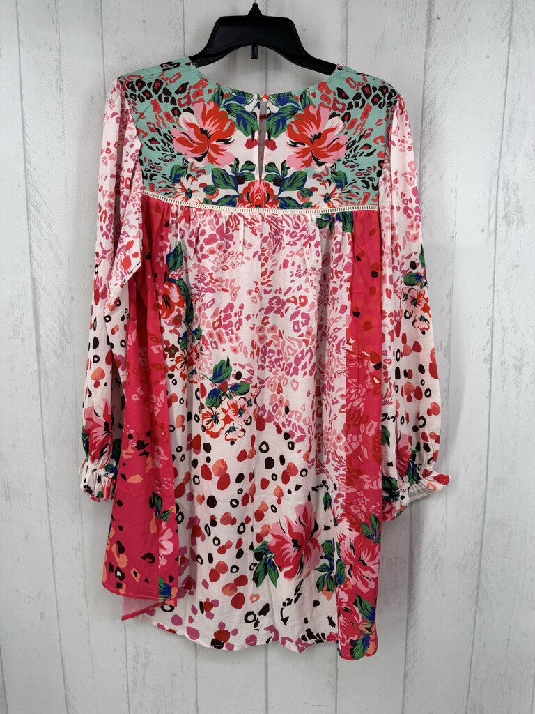 R68 L flo print l/s dress