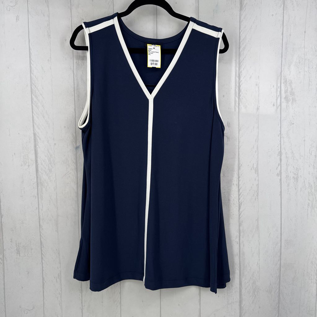 XXL v-neck flowy tank