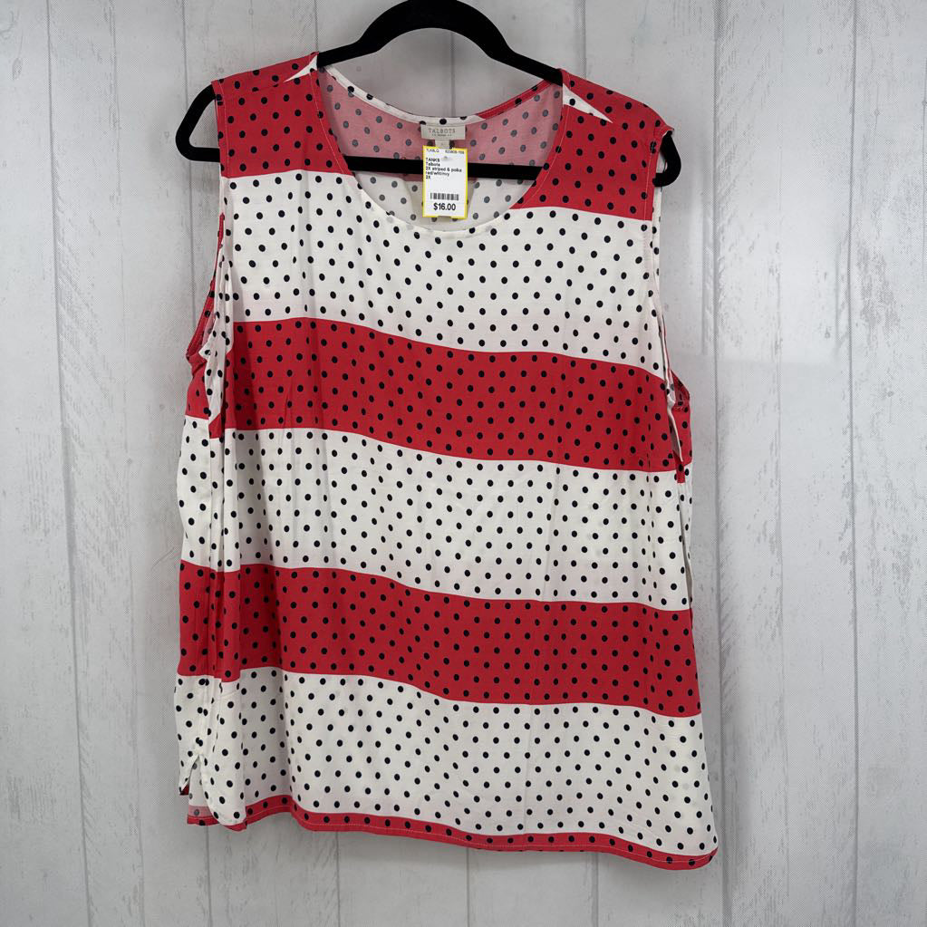 2X striped & polka dot tank