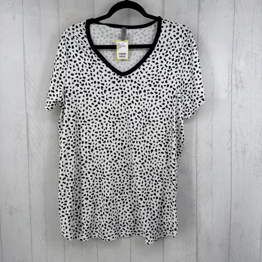 XXL animal print s/s top