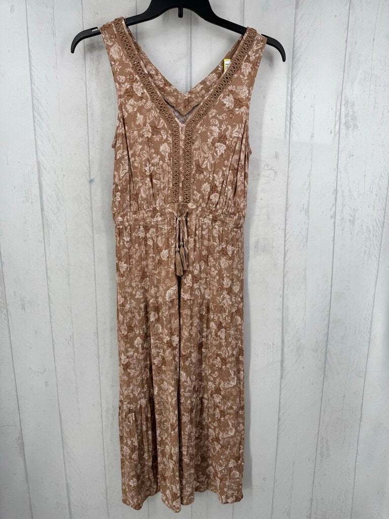 S flo print v-neck slvls dress