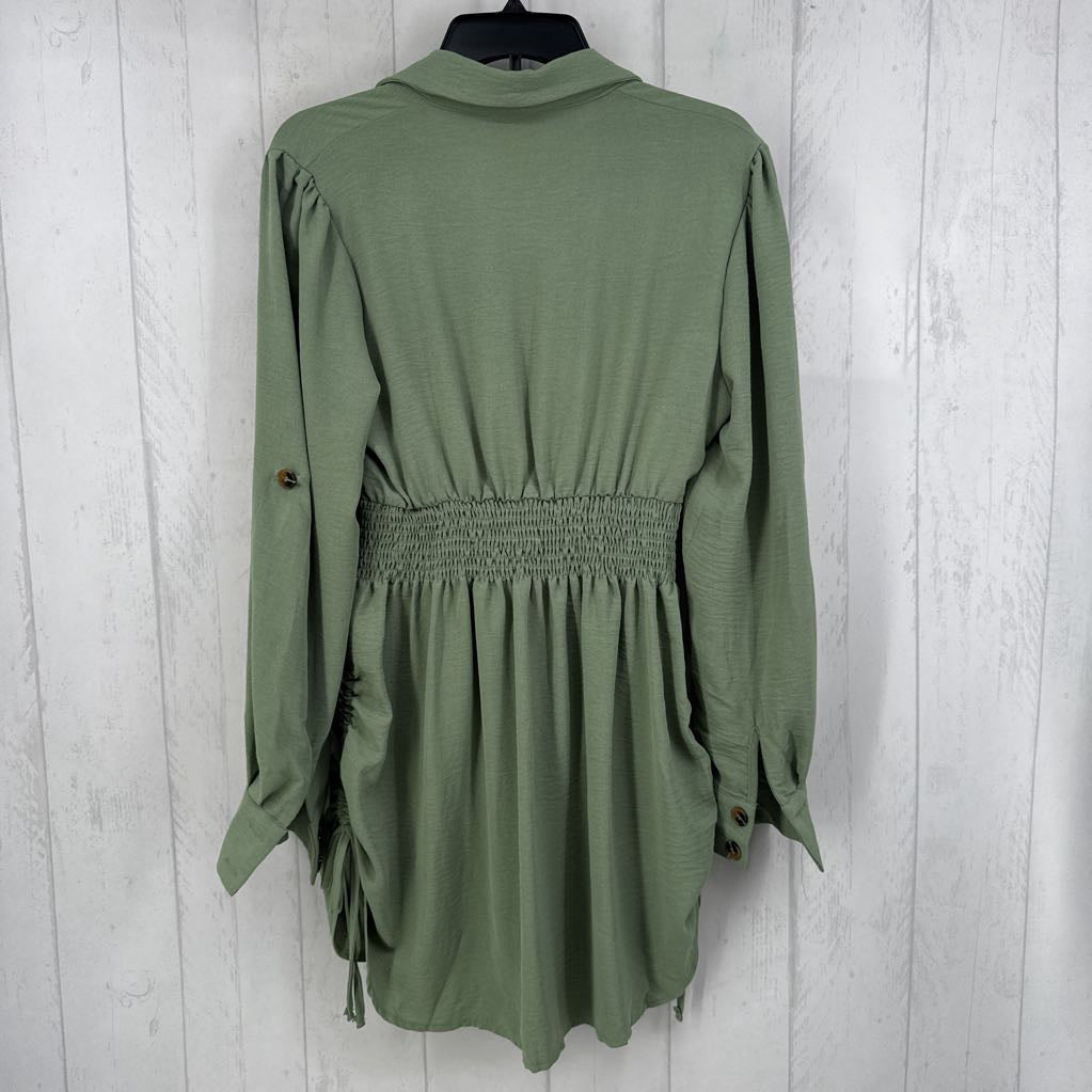 M button down l/s shirt dress