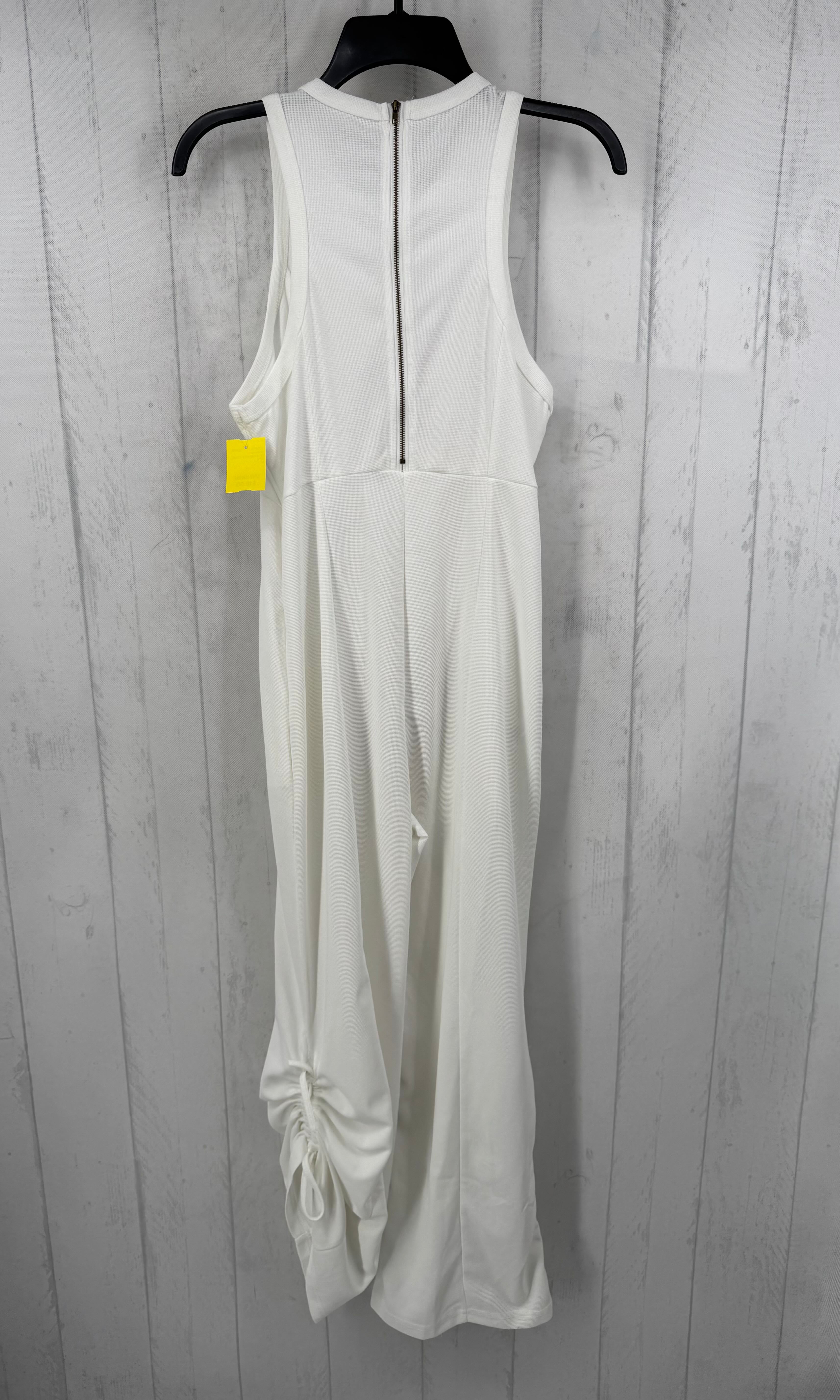 M textured ruched leg slvls jumpsuit