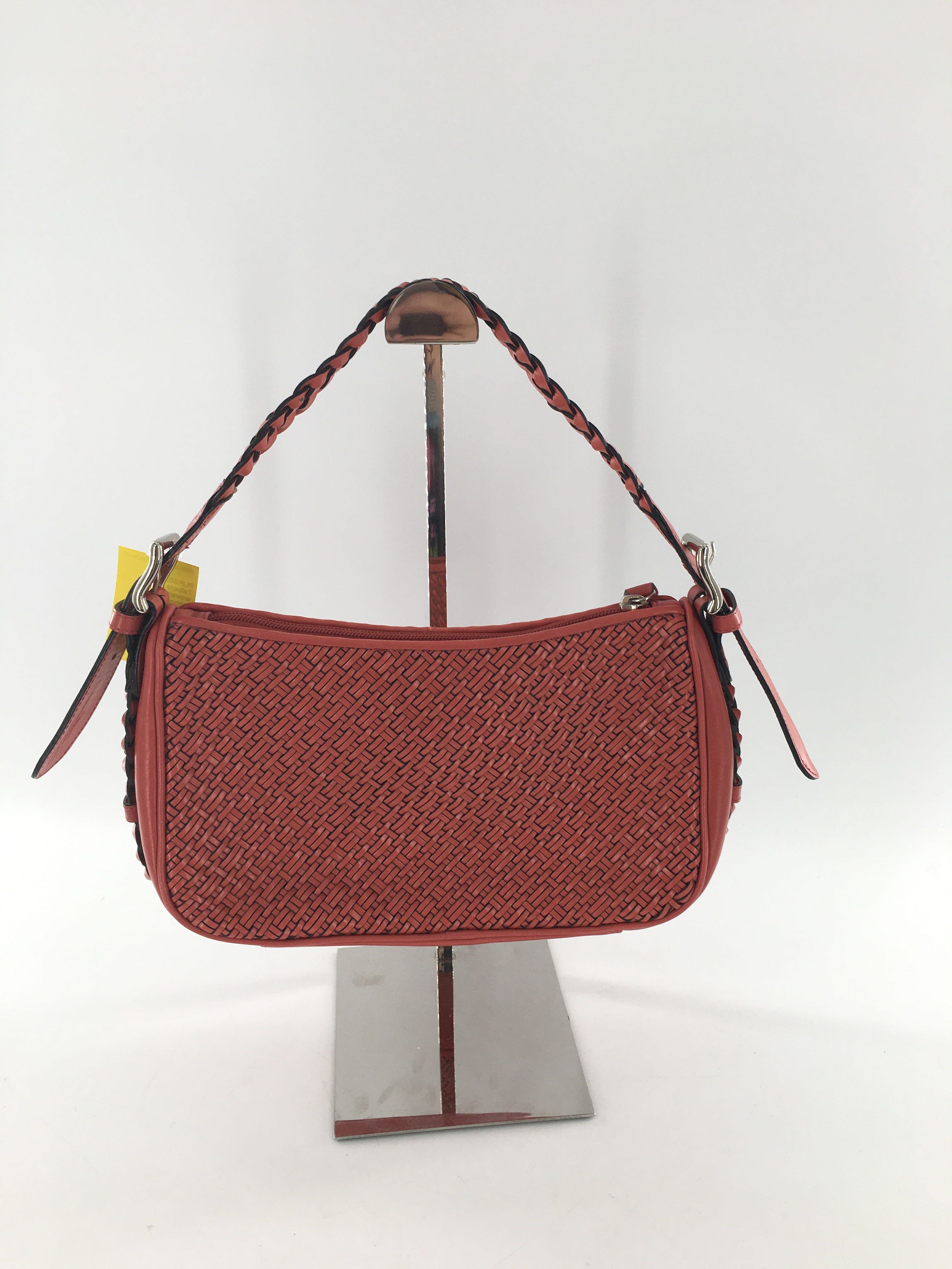 woven leather shoulder bag
