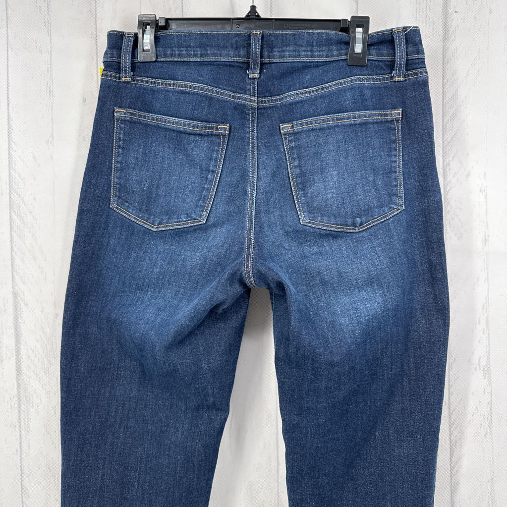 8 straight leg cuffed jean