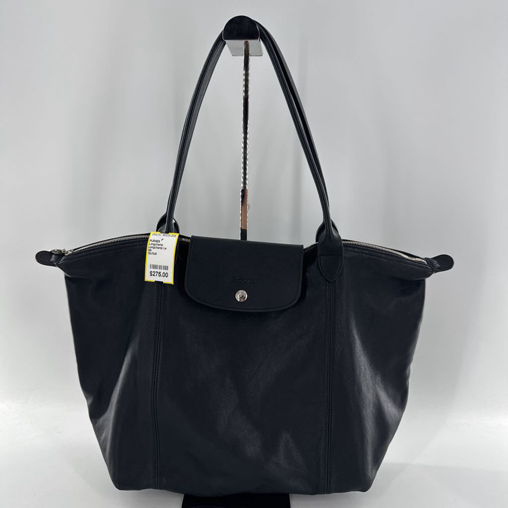 Longchamp Le Pliage Cuir Medium Leather Tote