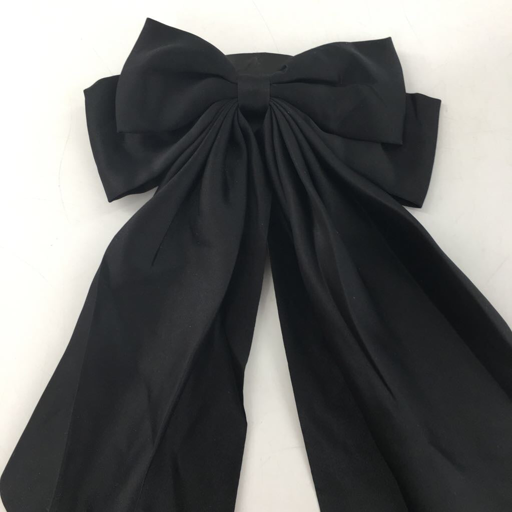 black satin hairbow