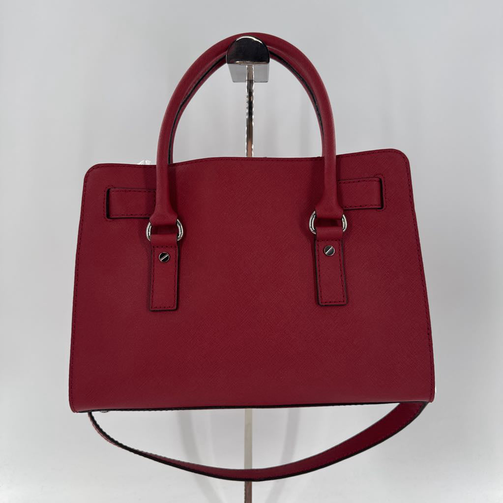 logo padlock charm chain strap dual handle satchel