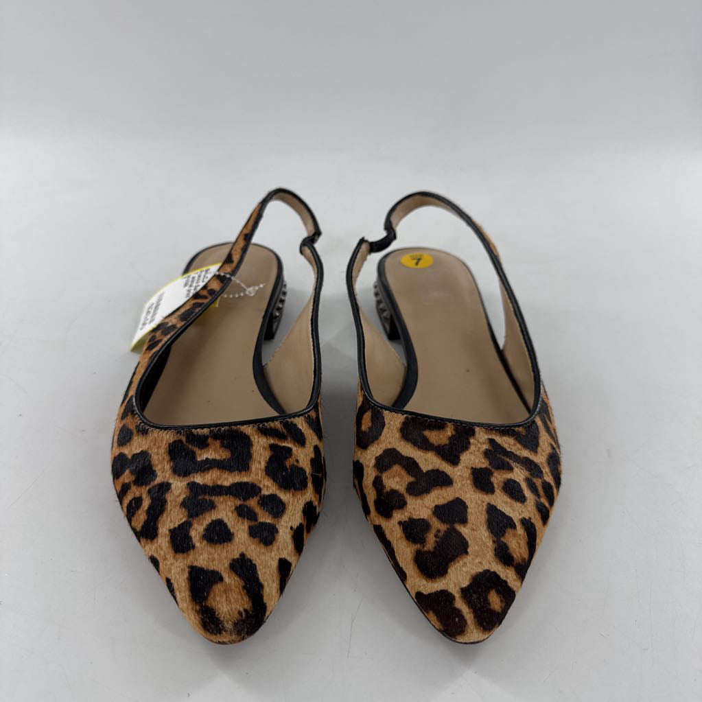 7 animal print slingback flats