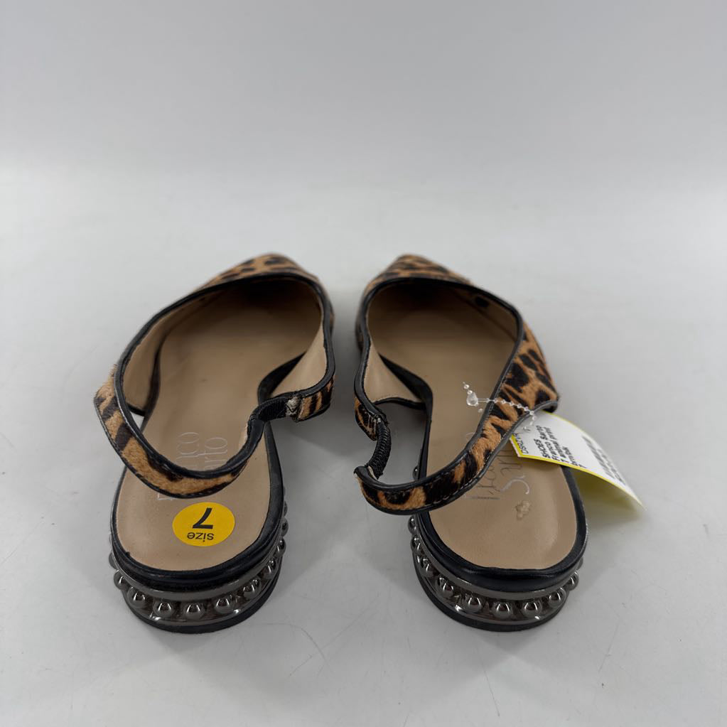 7 animal print slingback flats