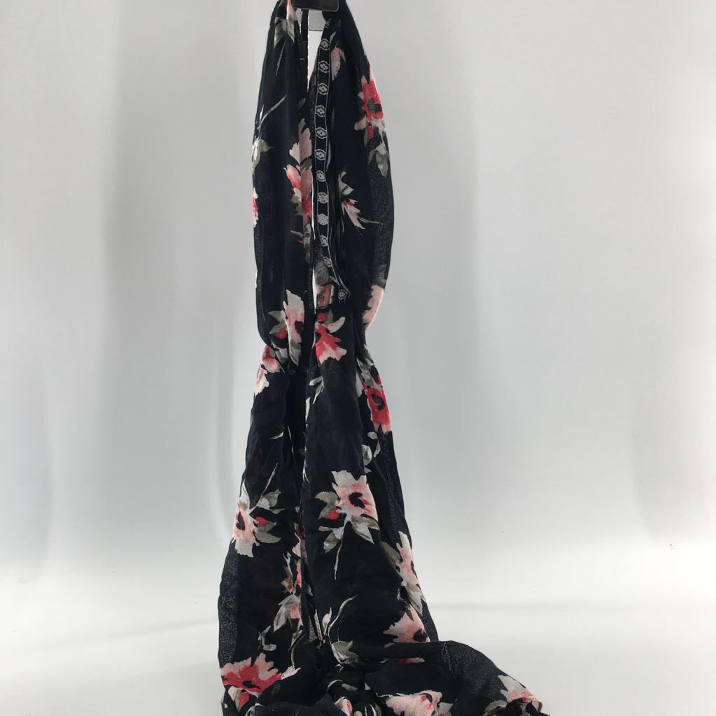 flo print tassel scarf