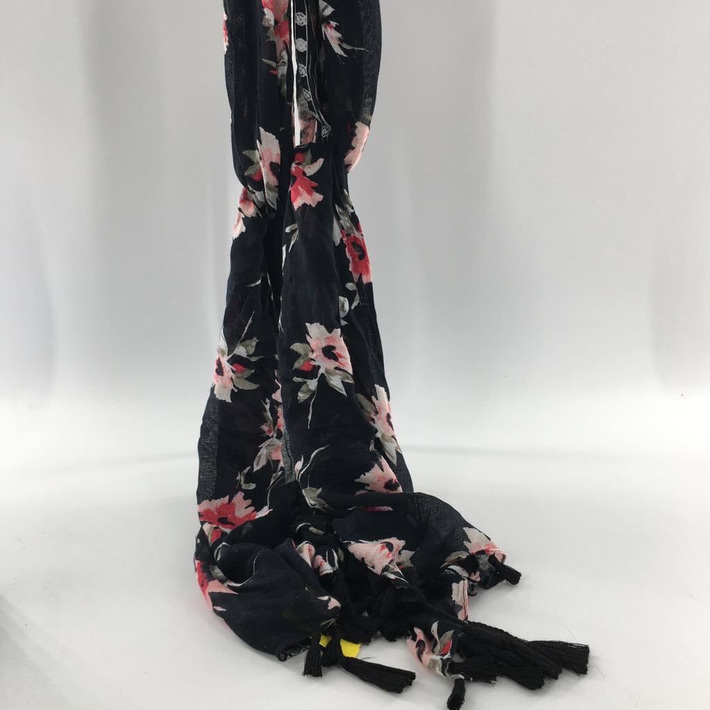 flo print tassel scarf