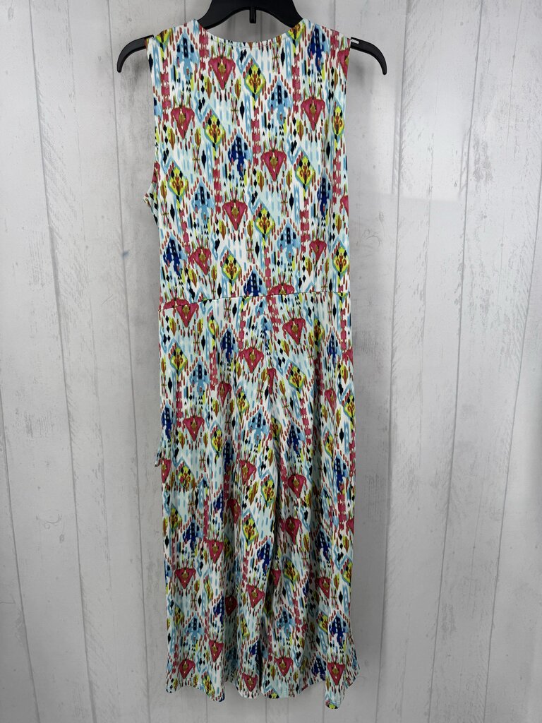 M printed crossover slvls dress