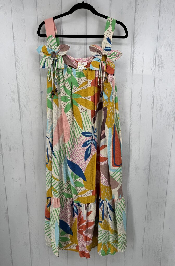 2XL flo print tiered sundress
