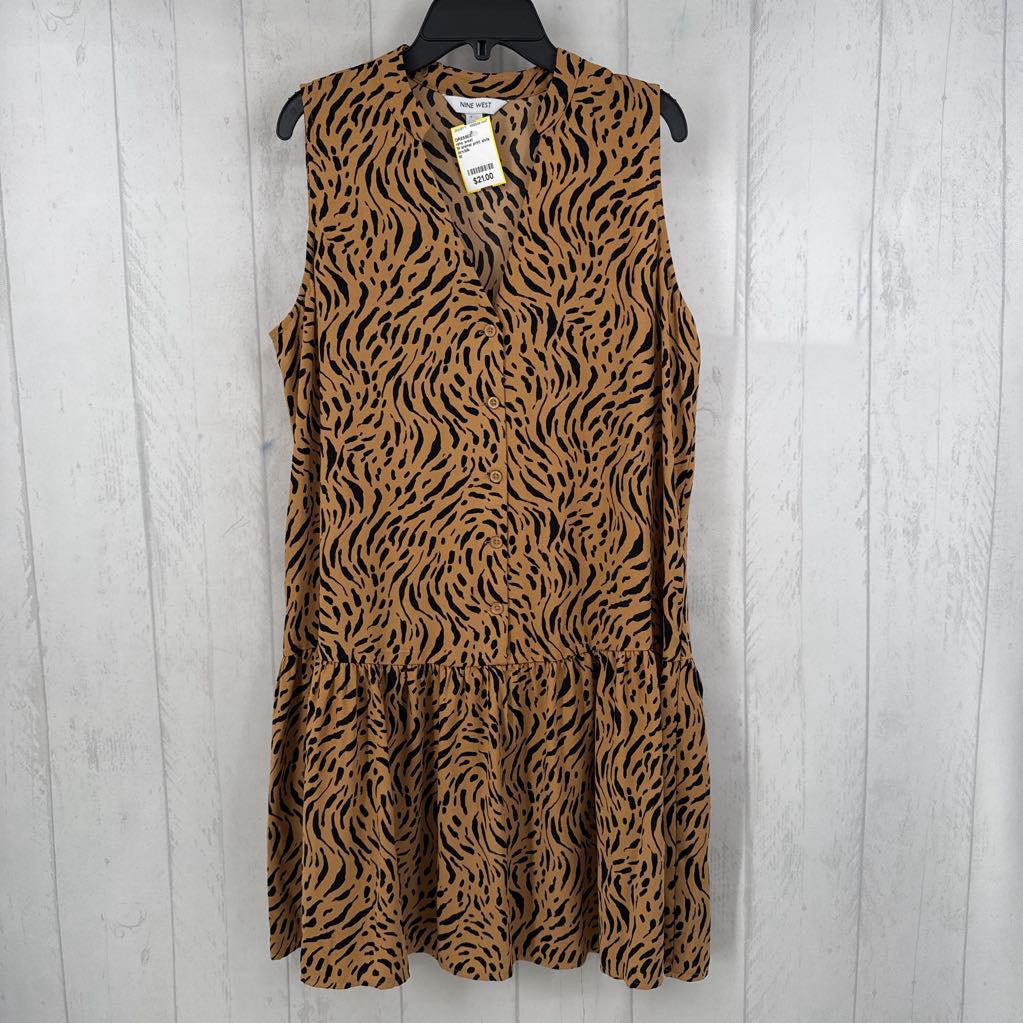 M animal print slvls dress