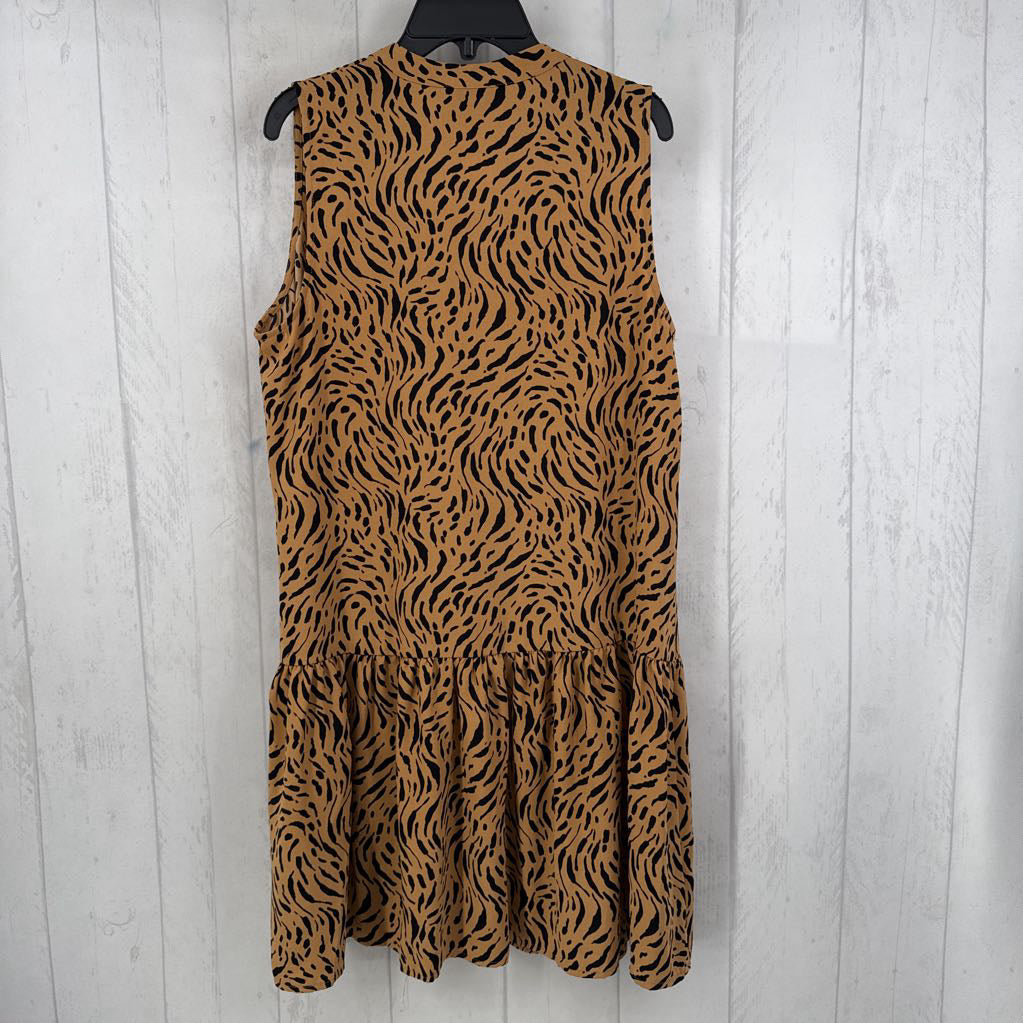 M animal print slvls dress