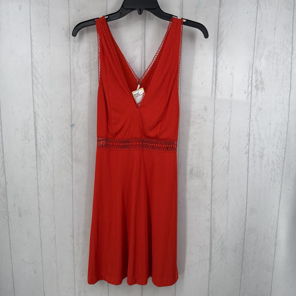 6 ribbed ric-rac trim slvls dress