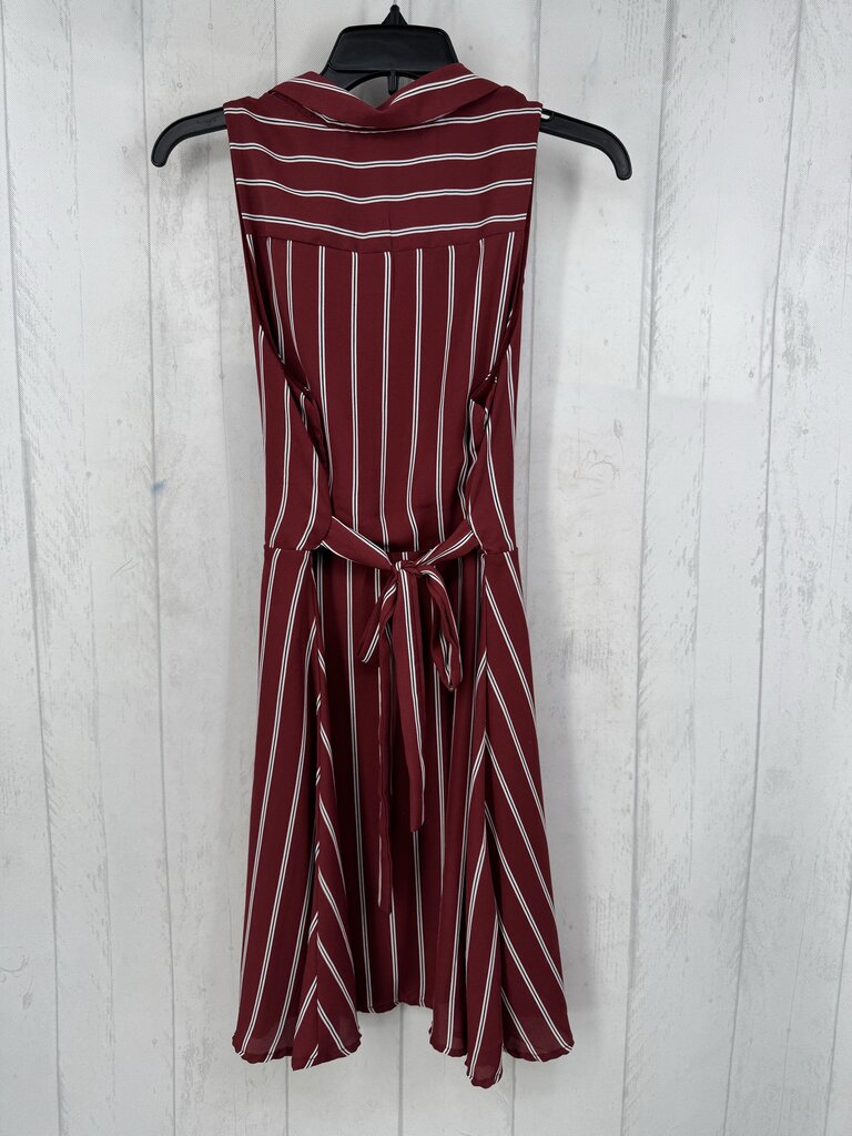 L striped button down belted slvls dress