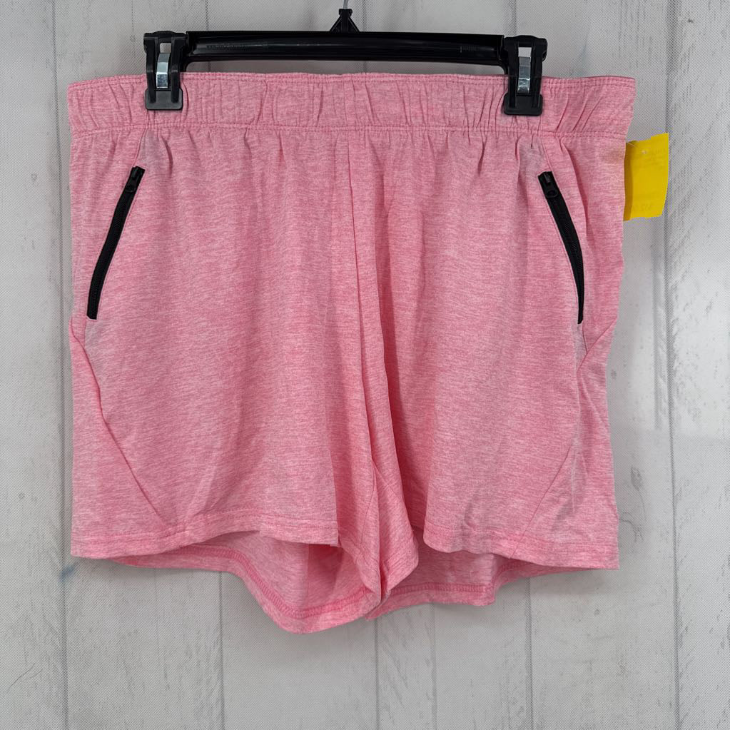 L marled pull-on shorts