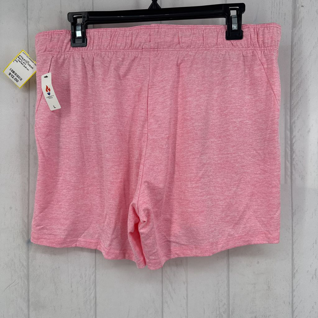 L marled pull-on shorts