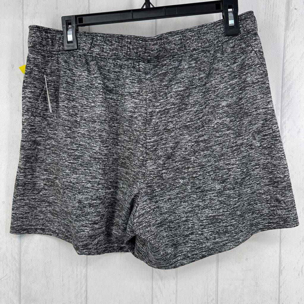 L marled pull-on shorts