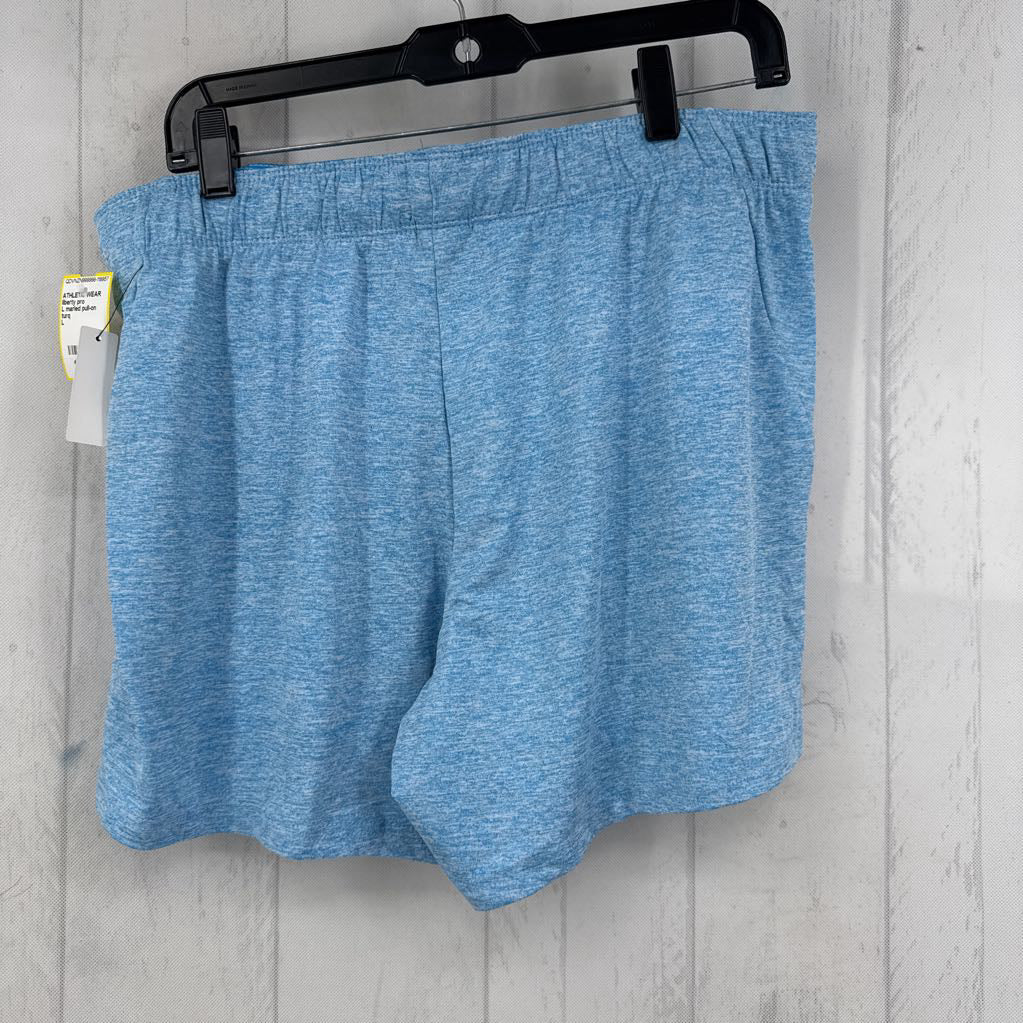 L marled pull-on shorts