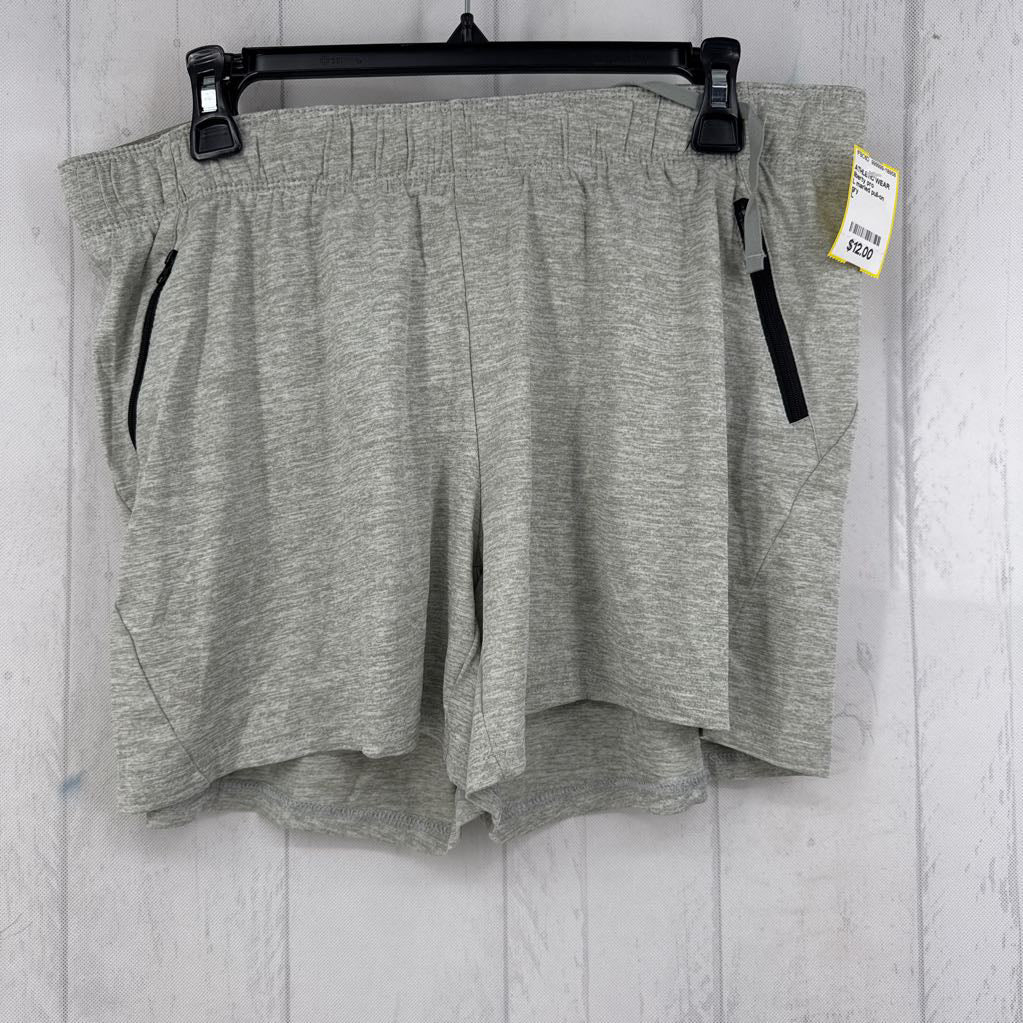 L marled pull-on shorts