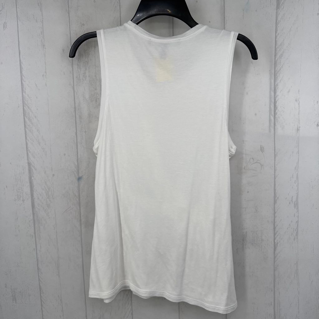 M draped round neck tank