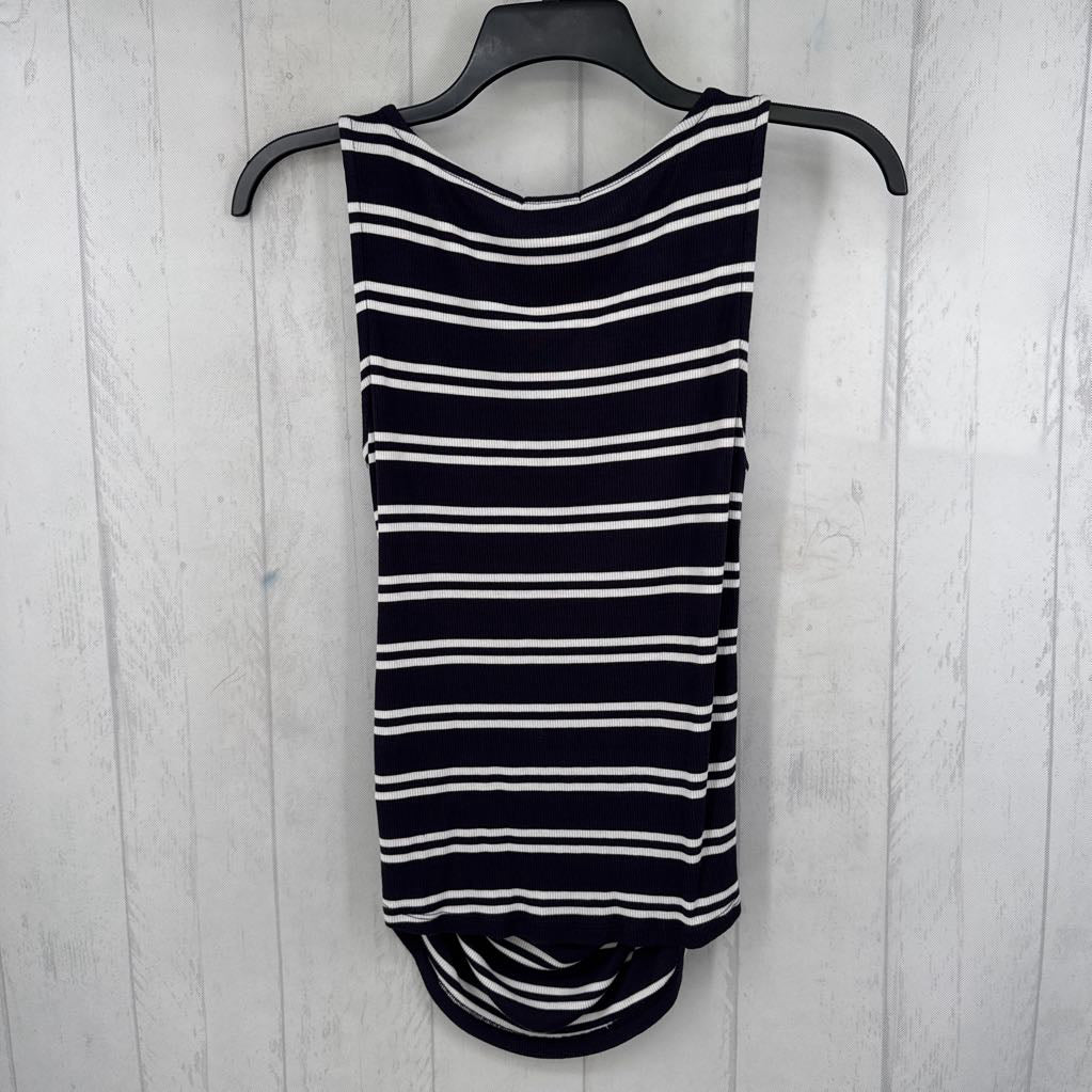 M striped ruched tank