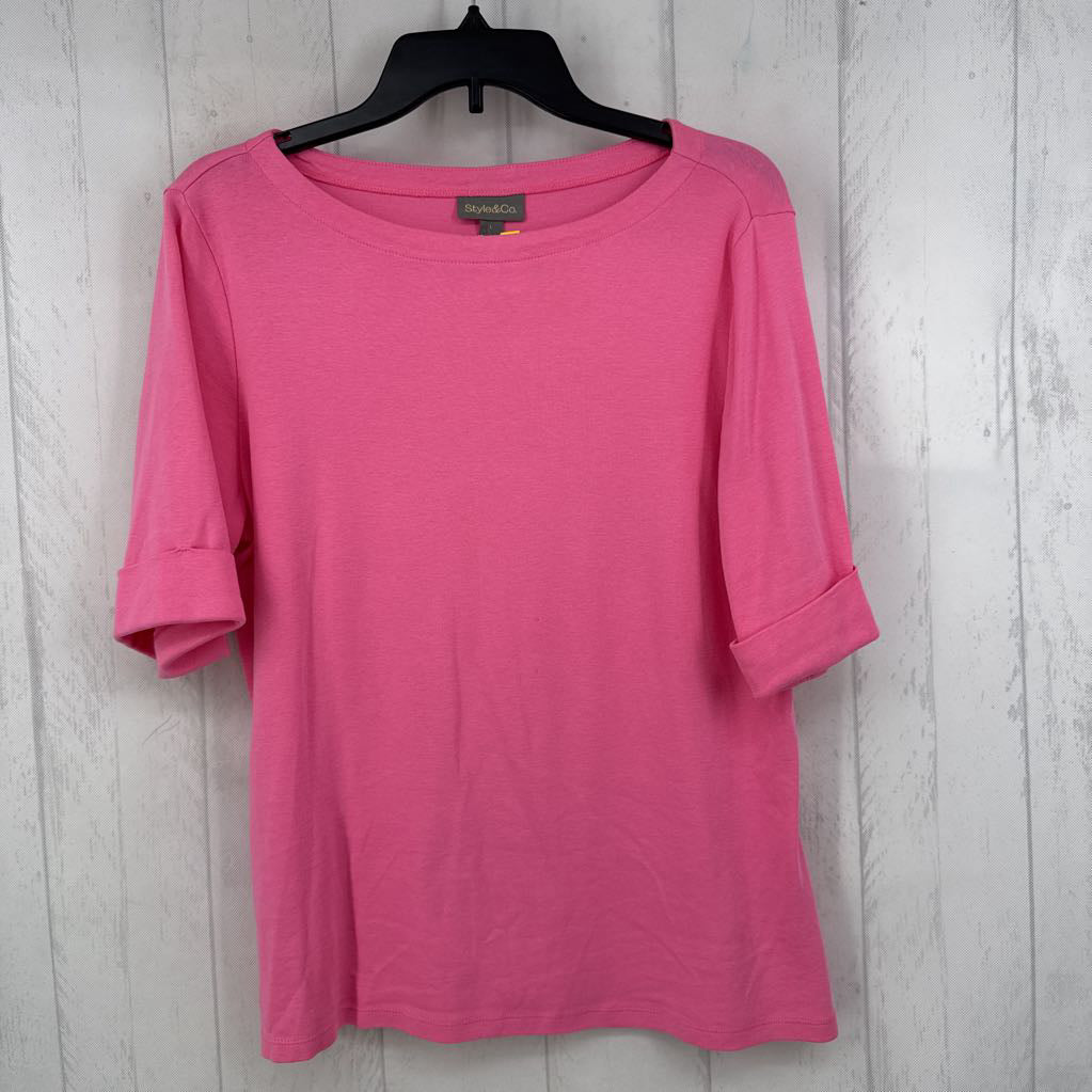 L boatneck 3/4 slv tee