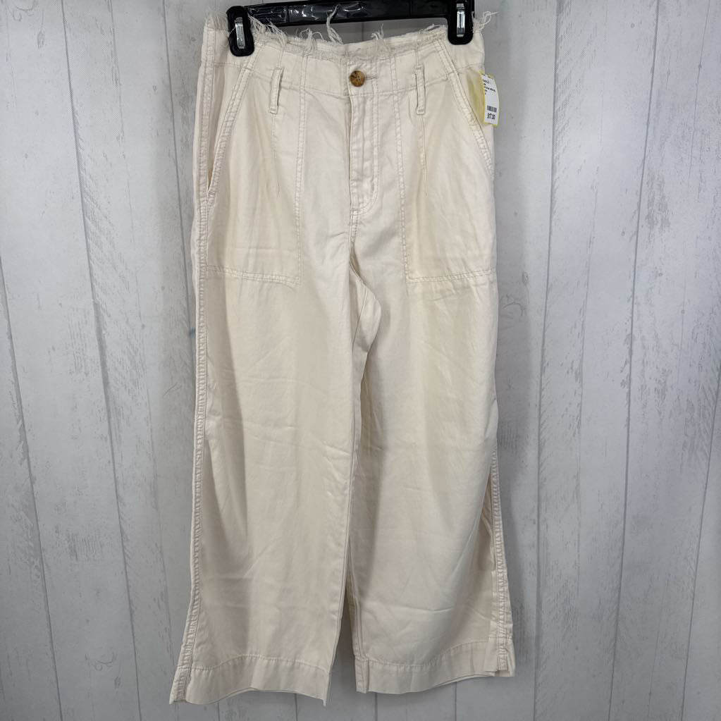 4 hi-rise wide leg crop pant